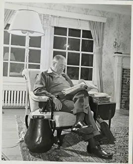 Maryland Prints: Harold Ickes Reading Papers