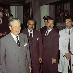 Harold Macmillan and Gamal Abdel Nasser with Colleagues