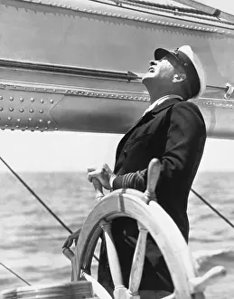 Steering Prints: Harold S. Vanderbilt Steering Ship