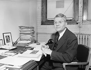 Urey Prints: Harold Urey at His Desk