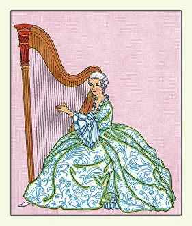 Strings Prints: Harpist