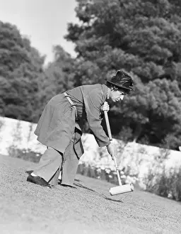 Harpo Marx Playing Croquet