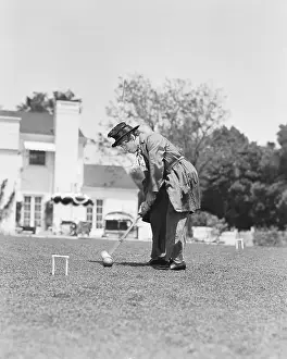 Harpo Marx Playing Croquet