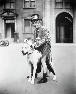 Harpo Marx Rehearsing with Dog