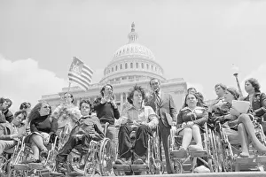 Harrison Williams Addressing Handicapped in Wheelchairs