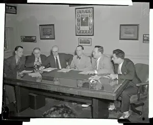 George F Prints: Harry Bennett and Ford Officials with Labor Reps