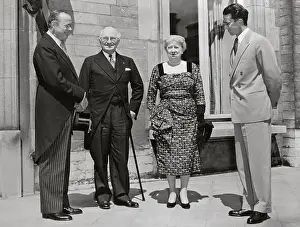 Brussels Prints: Harry and Bess Truman Meeting with King Baudouin