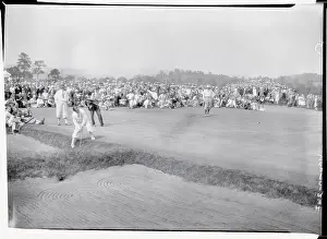 Oakmont Prints: Harry Cooper PLaying from Trap