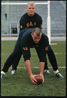 Harry Dittman and John Cartwright Practicing Football