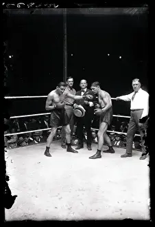 Harry Greb and Johnny Wilson in Ring During Fight