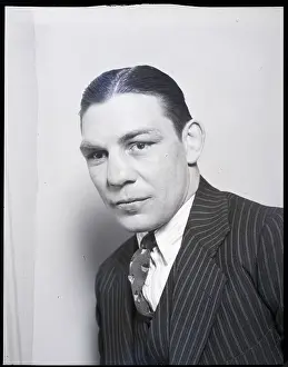 Harry Greb Studio Portrait Pinstripesuit