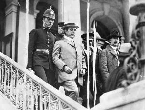 Official Prints: Harry K. Thaw Leaving Courthouse