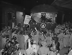 Harry S. Truman Greeting Citizen on Ground
