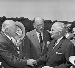 Harry S. Truman Greeting Herbert Hoover and Harry Gambrel