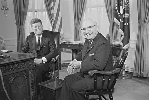 Harry S. Truman Visiting President Kennedy