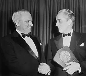 Harry Truman and Clifton Daniel Shaking Hands