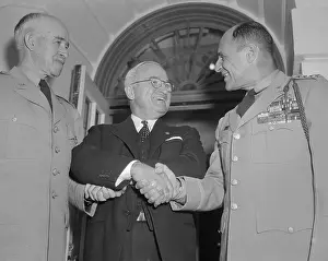 Harry Truman Greeting General Ridgway