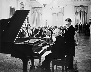 Harry Truman Playing Piano