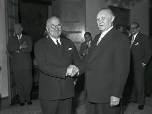 Harry Truman Shaking Hands with Konrad Adenauer