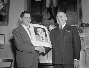 Harry Truman Shaking Hands with Stanley Tretick