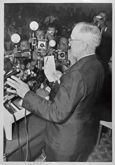 Harry Truman Speaking at Press Conference
