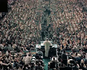 Harry Truman Standing at Podium