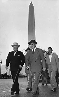 Harry Truman on Walk After Presidency