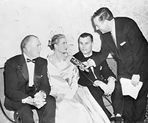 Kelly Sr Prints: Harry Wismer Interviewing Grace Kelly