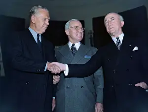 Byrnes Prints: Harrys Truman with George C Marshall and James Byrnes