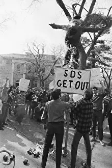 Effigy Prints: Harvard Students Burn Effigy of SDS