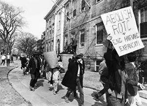 Program Prints: Harvard Students Marching with Signs