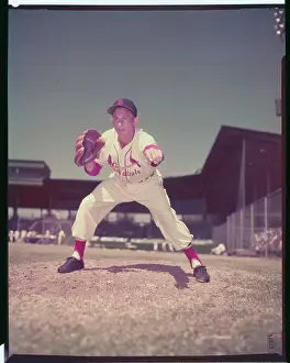 Harvey Haddix Posing in Stance