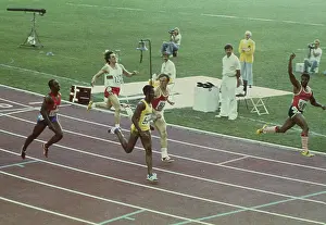 Huty32817 Prints: Hasely Crawford Winning Olympic Gold