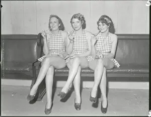 Hat Check Girls on Break at the Hollywood Barn