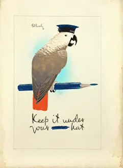 Lettering Prints: Keep It Under Your - Hat W