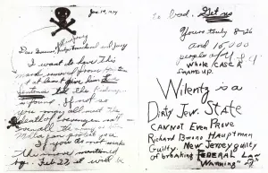 Trenton Prints: Hate Mail from Lindbergh Case