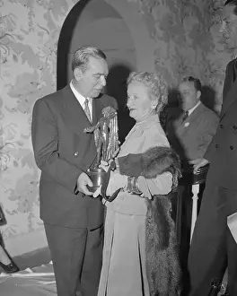 Hattie Carnegie Holding Award with Mayor of New York