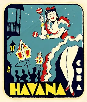 Maracas Prints: Havana Cuba Decal