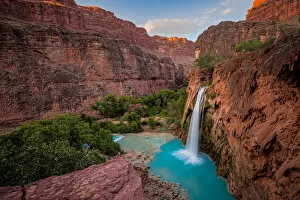 Images Dated 22nd July 2015: Havasu Falls before Sunset