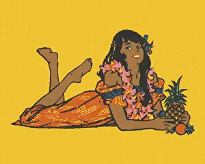 Healthy Food Collection: Hawaiian Girl Relaxing