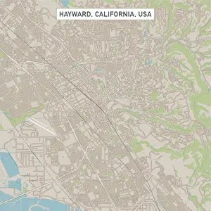 Hayward California US City Street Map