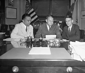 Head of Chicago Police Delivering Report on Dillinger Slaying