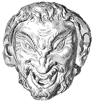 Images Dated 7th September 2018: Head of a Faun by Michelangelo (15th Century)