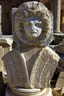 Medusa Prints: Head of Medusa, Severan Forum, Ruins of the Roman City Leptis Magna, Libya