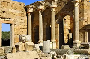 Work Prints: Head of Medusa, Severan Forum, Ruins of the Roman City Leptis Magna, Libya
