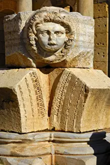 Head of Medusa, Severan Forum, Ruins of the Roman City Leptis Magna, Libya