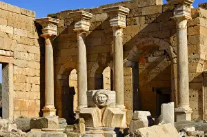Medusa Prints: Head of Medusa, Severan Forum, Ruins of the Roman City Leptis Magna, Libya