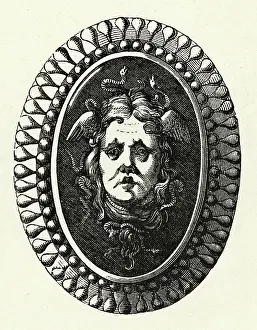 Medusa Prints: Head of Medusa on Shield