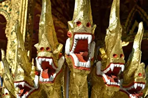 Ethnic Cultures Indigenous Culture Prints: head of nagas luang prabang