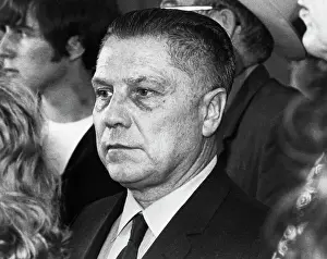 Head and Shoulders Close-up of Jimmy Hoffa Sitting in Audience